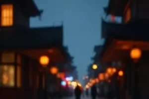 雨夜港口仓库外的积水与灯光，《雾港三日》场景